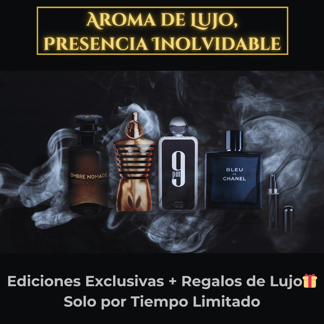 Kit Premium de 3 Perfumes + Regalo Exclusivo (Afnan 9PM + Perfumero Recargable)