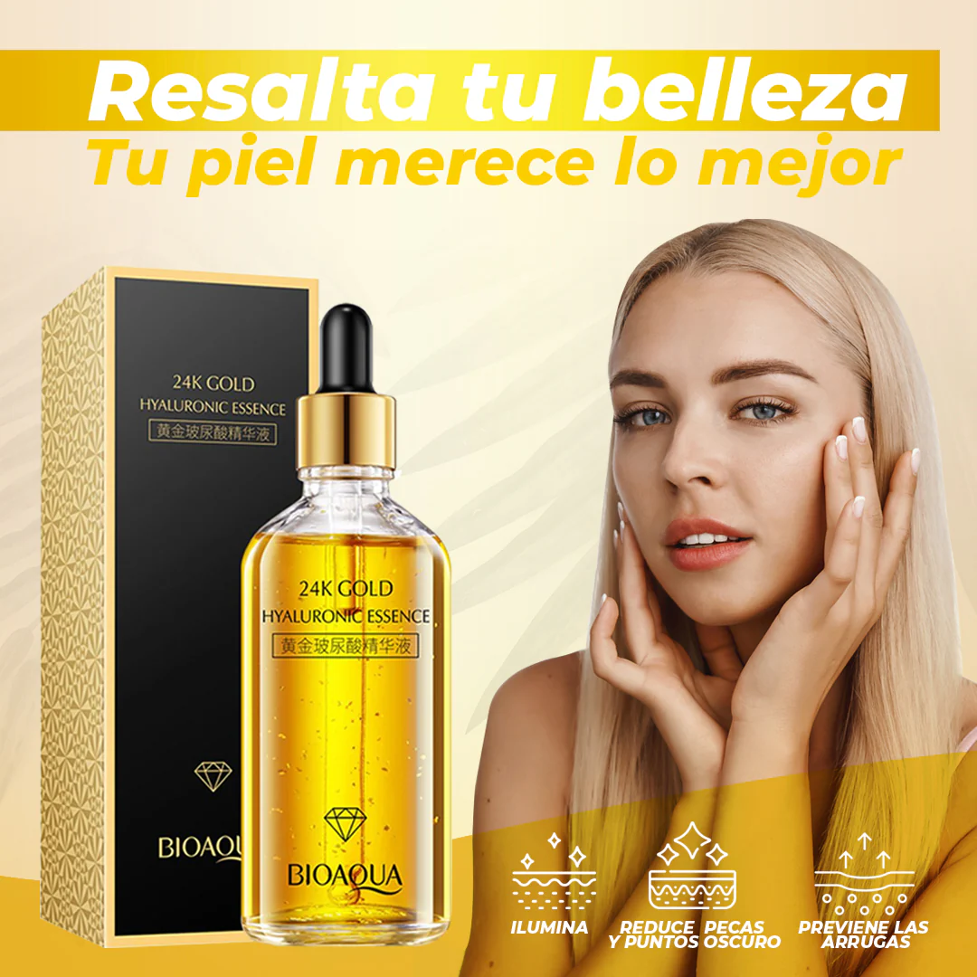 BIOAQUA ACIDO HIALURONICO CON ORO 24K + REGALO CAJA HILOS MAGICOS